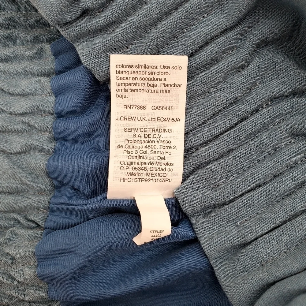 J.Crew Mercantile Solid Blue Pull on Casual Mini Skirt w/ Pockets